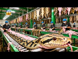 Inside the Giant Python Skin Factory - Where Python Skin Becomes a Million Dollar Luxury Good
