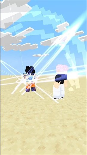 Gojo’s Infinity vs Goku’s Ultra Instinct in Minecraft! 😱 #minecraft #shorts