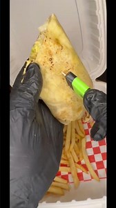 ASMR satisfying sounds unwrapping & cutting chicken wrap #asmr #satisfying #food #unwrapping #wrap