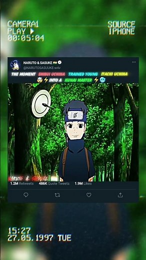 "The Moment Shisui Uchiha Trained Young Itachi Uchiha Into a Kunai Master ⚡🥶#anime #naruto