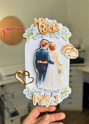 Wedding Cake Topper. Personalized. - Etsy