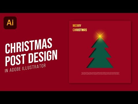 Modern Christmas Social Media Post Design | Adobe Illustrator Tutorial For Beginners