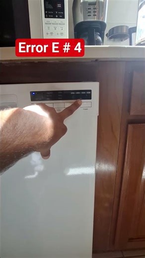 Error E-4 # Dishwasher troubleshooting