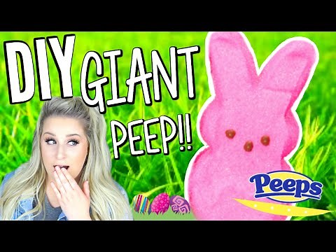 DIY GIANT PEEP | How to make a Giant Easter Peep with Real Marshmallow!!