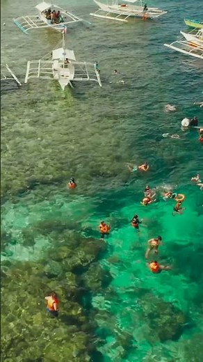 Moalboal’s White Beach 🌴 Sardine Run & Sunset BBQ! #Shorts