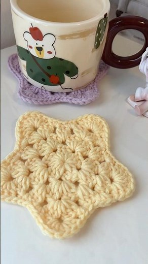 Crochet Star Coaster ⭐ Easy Beginner Project