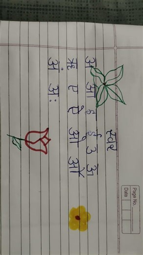 vowels in hindi #short