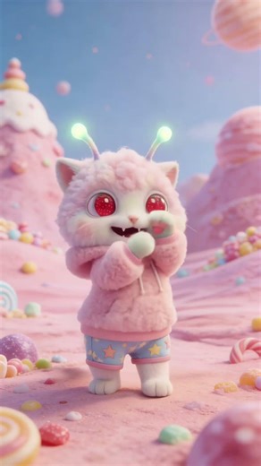 Pico Pico Dance! 👽✨ Cute Alien Cat Dances to Montagem Miau