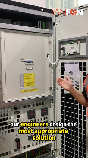 hello everyone this is Werther, welcome to Tanfon Solar System Multifunctional Laboratory, what we are testing tonight is a 150KW high-quality solar system, that works 8 hours a day our engineers design the most appropriate solution, according to customer requirements, to ensure the reliability and efficiency in order to store electric energy we use high-quality battery cabinet. Whatsapp: 86 13249401341 www.tanfon.com admin@tanfon.com | Foshan tanfon energy technology co.,LTD