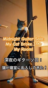 [Midnight Guitar Solo: My Cat Broke Into My Room!-深夜のギターソロ：猫が寝室に乱入してきた！]