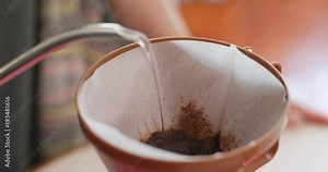 Making drip coffee at home Stock Video