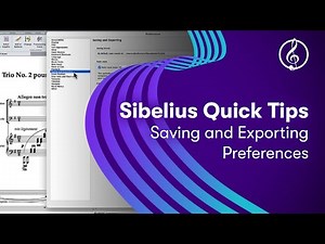 Sibelius Quick Tips: Saving and Exporting Preferences