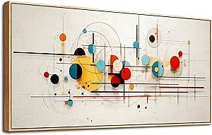 hyidecorart Wood Framed Wall Art For Living Room Large Decorations For Bedroom Room Modern Office Wall Decor Color line Abstract Wall Painting Mural Canvas Prints Pictures Artwork Home Decor