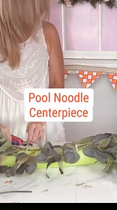 1.5K views · 28 reactions | Sharing a DIY Fall Centerpiece using a pool noodle and fall florals! Happy crafting!  | Olivia's Romantic Home DIY | Facebook