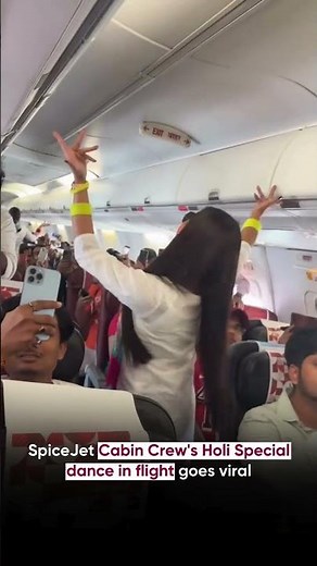 SpiceJet Cabin Crew's Holi Special dance in flight goes viral