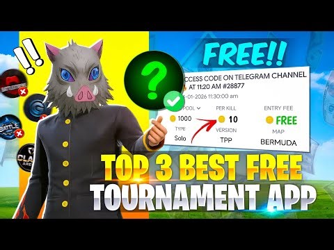 Top 3 Only Free💰 Tournament Apps 🔥 Entry ₹0 🤑 Per Kill ₹10🤯 | Best Free Tournament Apps😍