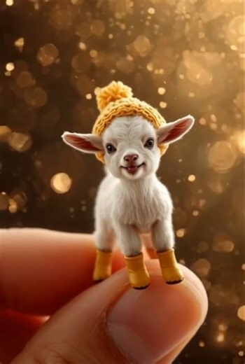 The Cutest Tiny Baby Goat Ever! 🐐💛 #shortsviral #entertaininganimals