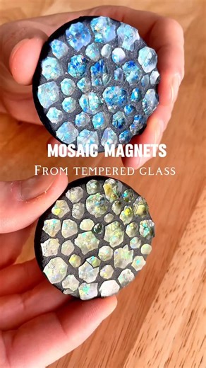 Nataly Parson | Mosaic Artist (📍CO, USA 🇺🇸) | A couple of years ago, I created these adorable tempered glass mini mosaics on magnets as holiday gifts for my clients. With the season... | Instagram