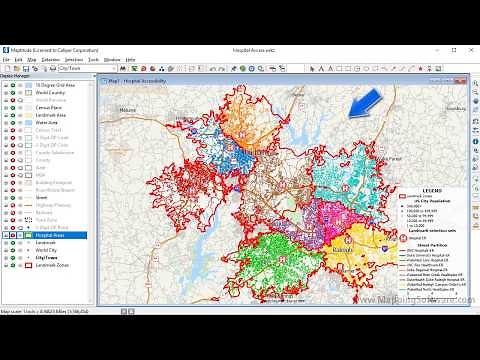 Maptitude 2020 Thiessen Polygon & Drive-Time Territories