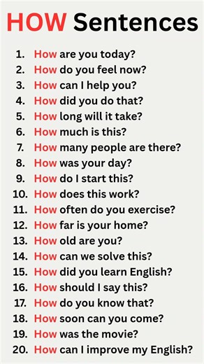 How Sentences in English | Learn Fast in 30 Seconds #shorts #english #education