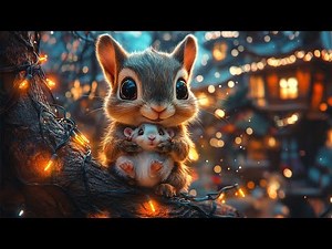 Cute animal animation getting ready for Christmas Xmas animal cuteness forest animals