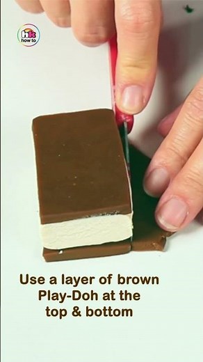 Play-Doh Ice Cream Sandwiches Tutorial 🍨 #shorts #playdohvideos