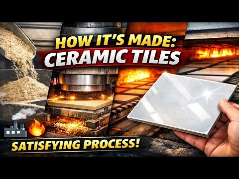 How It’s Made: Ceramic Floor Tiles in Modern Factory 🏭✨