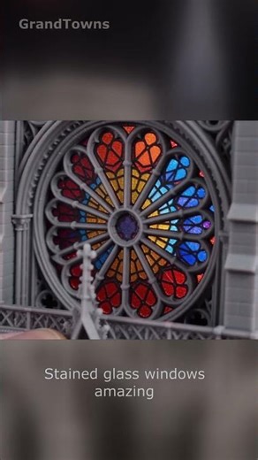 3D Notre Dame, STAINED glass window!
