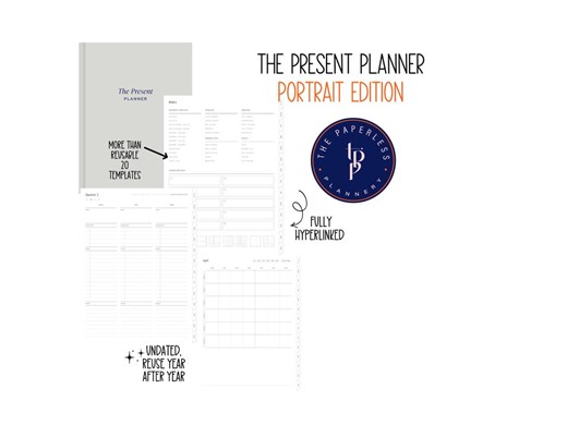 The Present Planner- Portrait Digital Planner - Etsy
