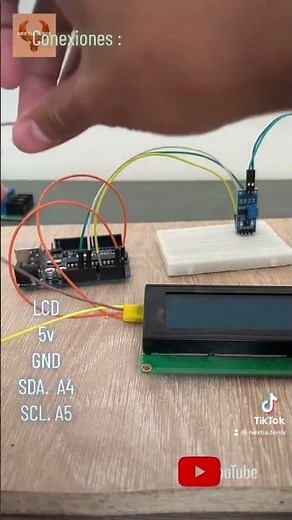 Sensor humedad suelo(tierra) con Arduinoy LCD 16×2 12C 🤖#arduino #hidroponia #arduinotutorial