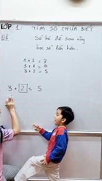 First grade math - Finding the unknown number - Components of addition - Small numbers for little...