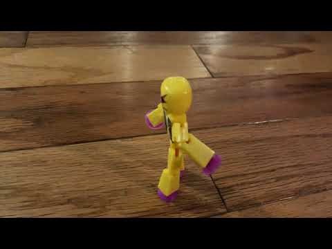 Stick bot does backflip