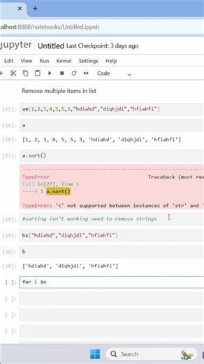Remove multiple values in lists #Python 11
