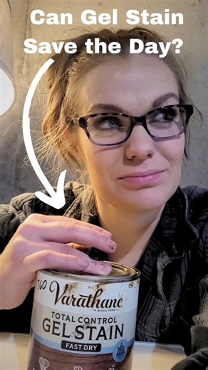 Can Varathane Gel Stain cover a multitude of blemishes in this old wooden table top? let's see! #diy