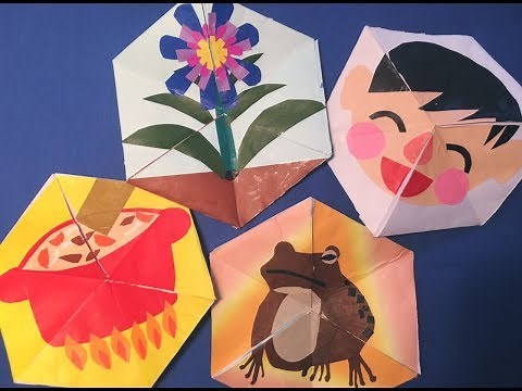 三面変わり絵・六角返し・作り方・手作りおもちゃ・保育❤︎DIY/tutorial/hexagonal change picture/kids toy❤︎#489