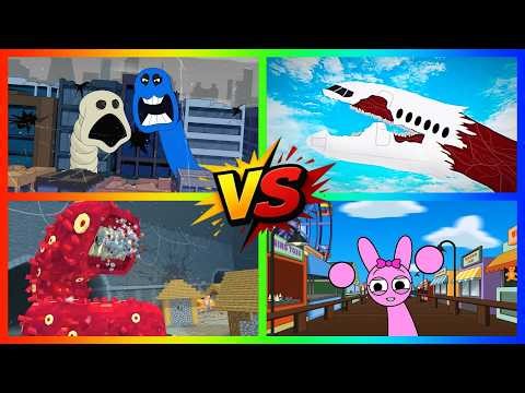 Infected Sky vs Sprunki Eater vs Train Eater vs Big Worm vs Hungry Snake – Coffin Dance Tiles Hop