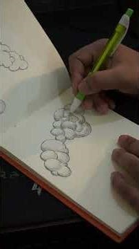 clouds are easy to draw if you know how to draw shapes and merge them.