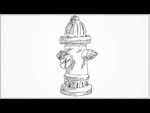 How to draw a fire hydrant step by step