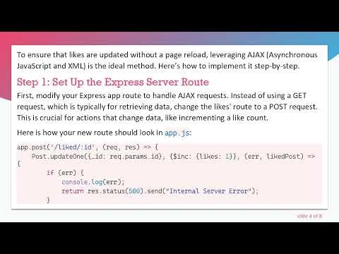 How to Update Likes Dynamically in Express Apps