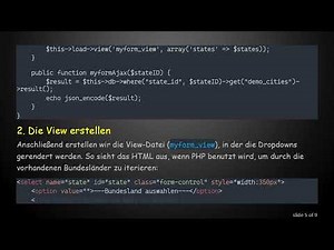 So zeigen Sie Select Option Values basierend auf der ersten Option in CodeIgniter an