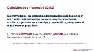 Definicion Actual De Salud Y Enfermedad Oms
