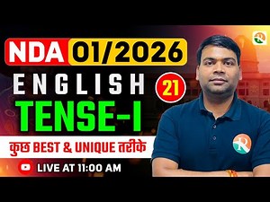 Tense - 01 | NDA English Classes 2026 | English Classes for NDA 2026 | NDA
