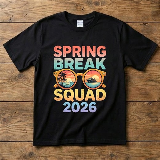 Spring Break Squad 2026 T-shirt, Spring Break 2026 Shirt, Group Matching Spring Break Tee - Etsy
