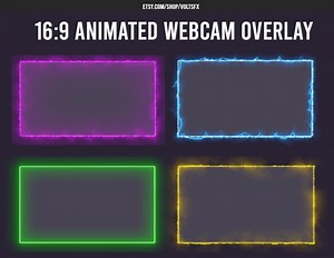 Animiertes Twitch Overlay Paket | Kamera Borders | Cam Rahmen | OBS Webkamera eingeblendet - Etsy.de