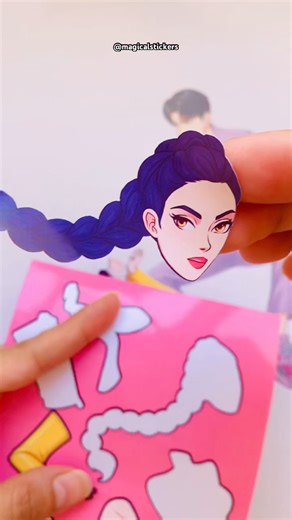 JINU Huntrix Sticker Book Decorating #shorts #sticker #kpopdemonhunters