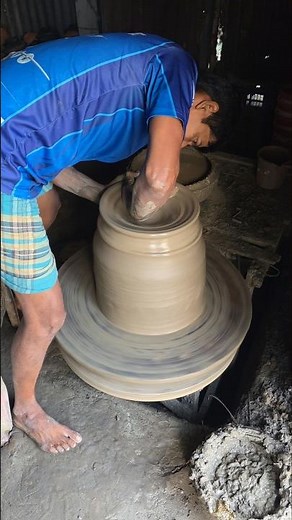 Clay Cooking Pot Making #clay #claypot #handmade #pottery #youtubeshorts