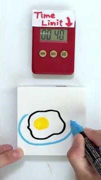 【ASMR】1 minute Drawing Fried Egg