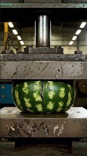 Crushing Watermelon Under Hydraulic Press in Slow Motion|Extreme Crushing Experiments in Slow Motion