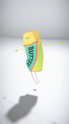 Colorful Cartoon Character with Simple Geometric Shapes - AI Rigged 3D Character