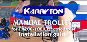 Watch KARRYTON Electric Hoist Trolley Installation Video on Amazon Live